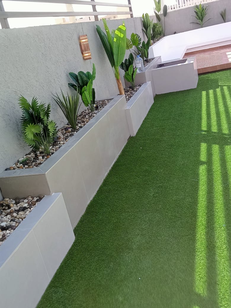 تنسيق أحواض زرع بحديقة المنزل، تصميم فريد
